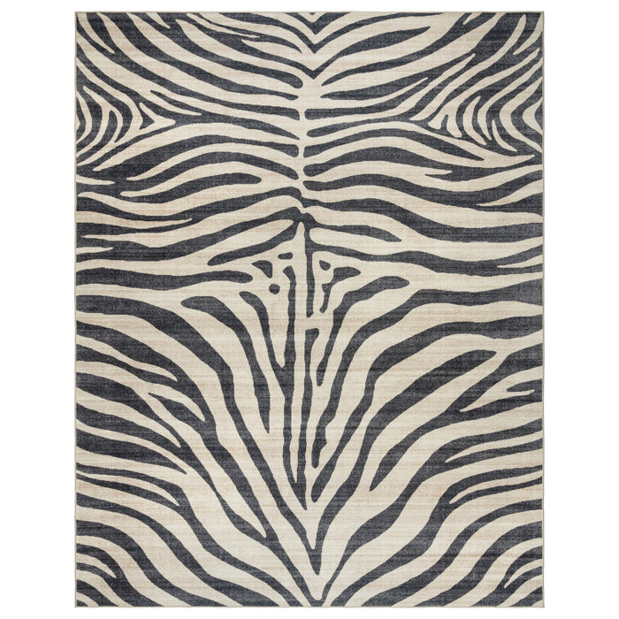 Gertmenian Crystal Print Zebra Washable Digital Print Black and White